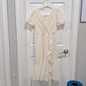 POXI white lace bridal party dress